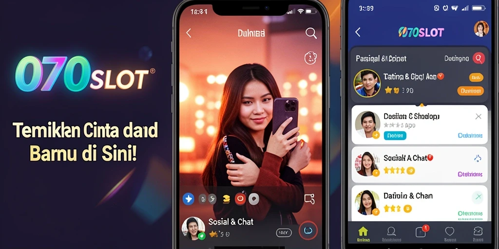 Antarmuka modern dan intuitif dari aplikasi 070SLOT untuk berkencan.