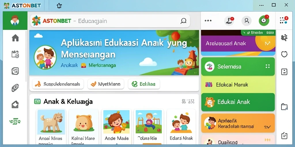 Antarmuka edukatif ASTONBET yang menarik dan ramah anak.