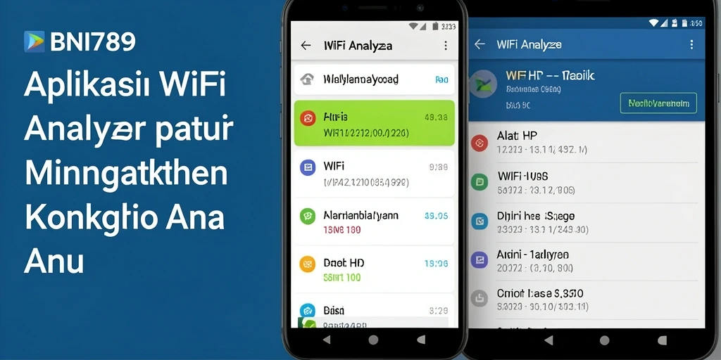 Antarmuka BNI789 yang menampilkan analisis jaringan WiFi secara detail.