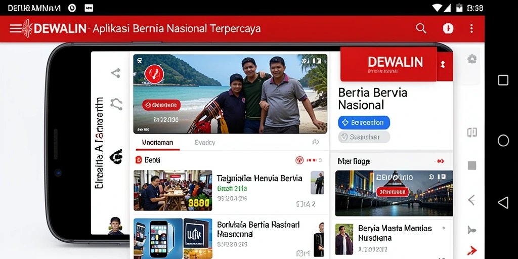 Tampilan antarmuka DEWALIN yang sederhana dan informatif.