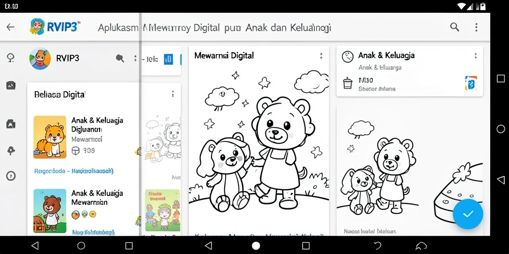 Tampilan antarmuka RVIP3 yang ramah anak dan colorful.