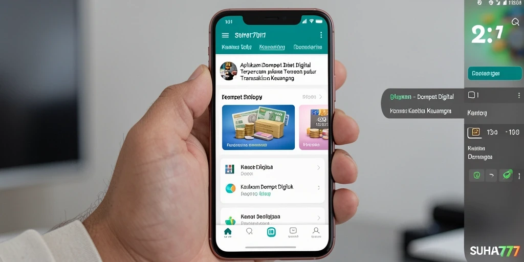 Tampilan antarmuka intuitif aplikasi Dompet Digital SUHU777.